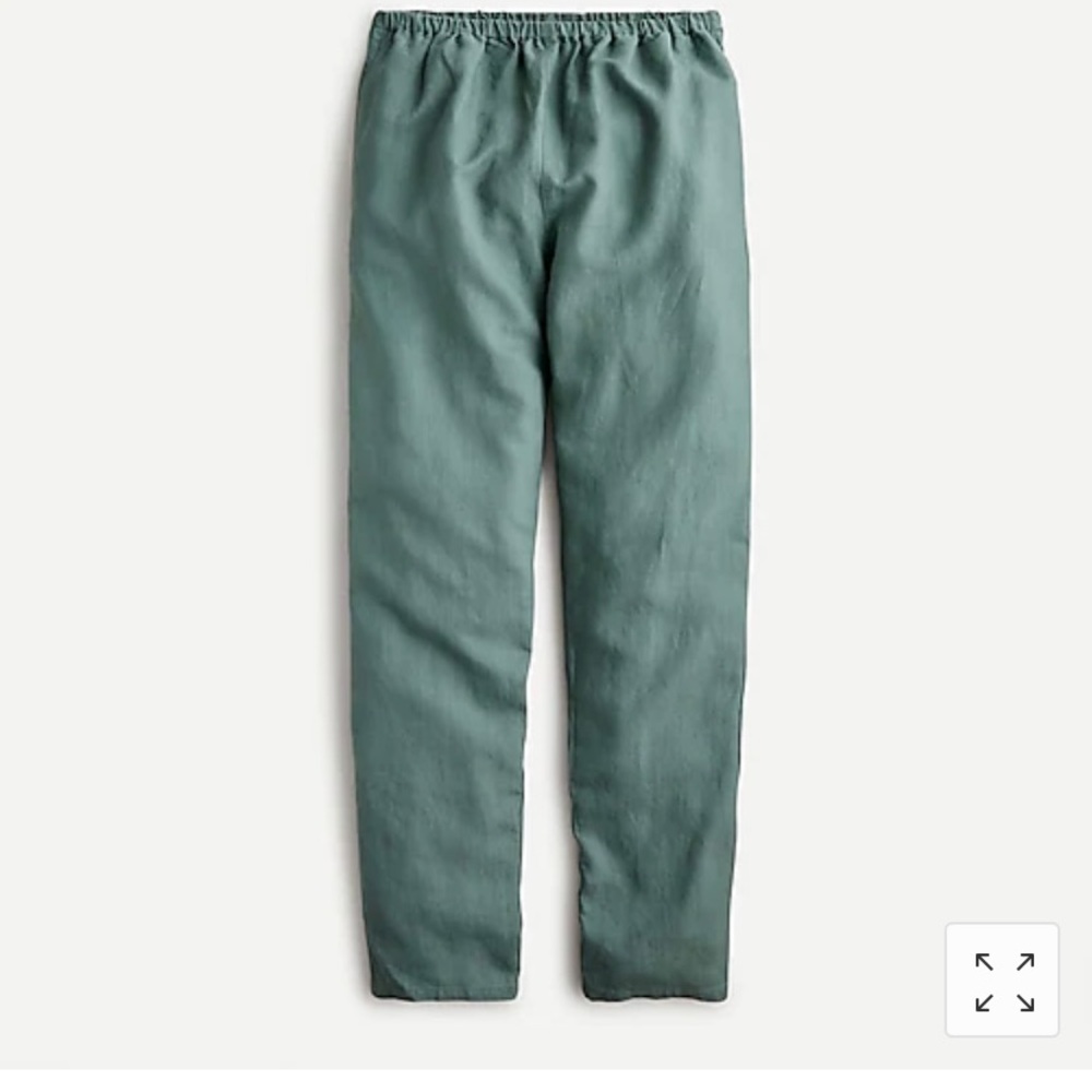 JCrew Pull-On Linen Pants, Size L
